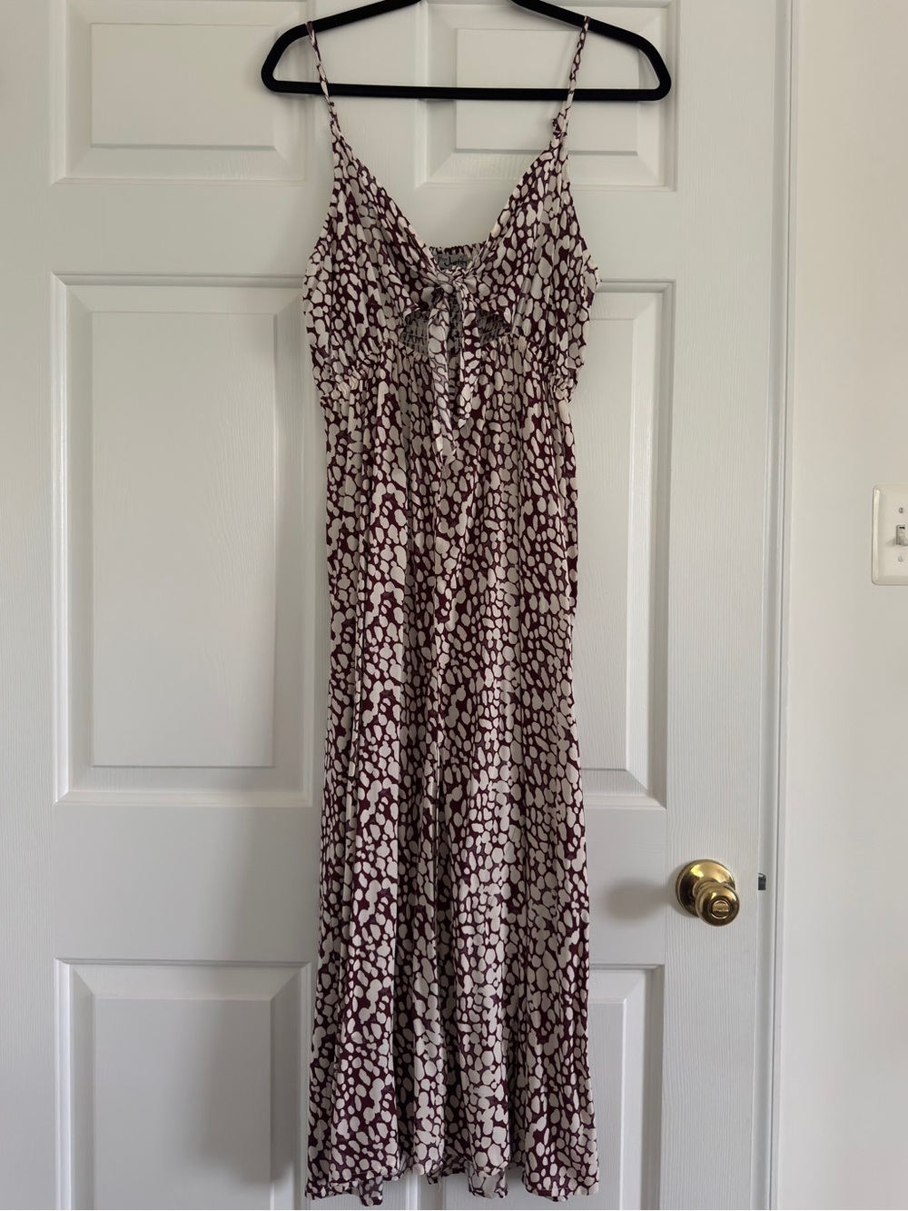 J for Justify Mauve and Cream Spotted Maxi Dress